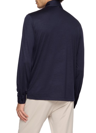 Back View - Click To Enlarge - HERNO - Buttoned Cuff Polo Shirt