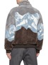 Back View - Click To Enlarge - HERNO - Mountain Print Teddy Fleece Zip Up Jacket
