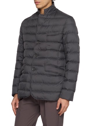 Detail View - Click To Enlarge - HERNO - Double Collar Zip Up Puffer Jacket
