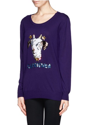 Front View - Click To Enlarge - MARKUS LUPFER - 'Capricorn' sequin sweater
