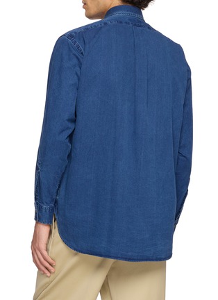 Back View - Click To Enlarge - TOMORROWLAND - Semi-Wide Collar Cotton Shirt