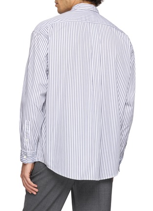 Back View - Click To Enlarge - TOMORROWLAND - Striped Cotton Long Shirt