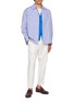 Figure View - Click To Enlarge - TOMORROWLAND - Striped Double Pocket Open Collar Shirt