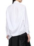 Back View - Click To Enlarge - ANREALAGE - Striped Asymmetrical Curved Hem Shirt