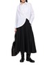 Figure View - Click To Enlarge - ANREALAGE - Striped Asymmetrical Curved Hem Shirt