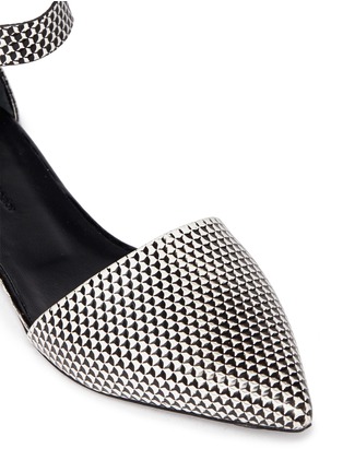 Detail View - Click To Enlarge - PROENZA SCHOULER - Ankle strap geometic leather flats