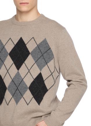  - ARCH4 - Mr Hambley Argyle Print Knit Cashmere Sweater