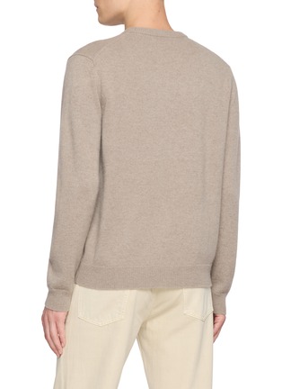 Back View - Click To Enlarge - ARCH4 - Mr Hambley Argyle Print Knit Cashmere Sweater