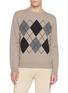 ARCH4 Mr Hambley Argyle Print Knit Cashmere Sweater