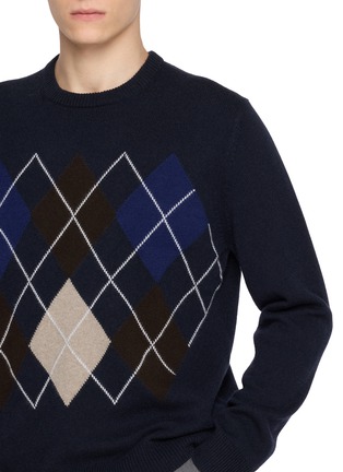  - ARCH4 - Mr Hambley Argyle Print Knit Cashmere Sweater