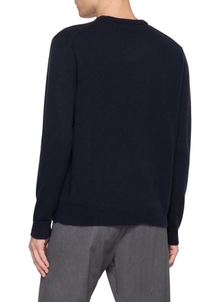 Back View - Click To Enlarge - ARCH4 - Mr Hambley Argyle Print Knit Cashmere Sweater