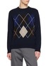 ARCH4 Mr Hambley Argyle Print Knit Cashmere Sweater