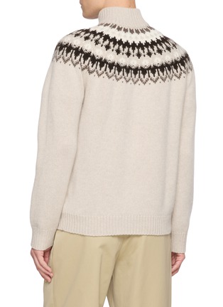 Back View - Click To Enlarge - ARCH4 - Mr Saint Gervais Turtleneck Zip Knit Cashmere Sweater