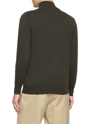 Back View - Click To Enlarge - ARCH4 - Mr Fenchurch Quarter Zip Knit Cashmere Sweater