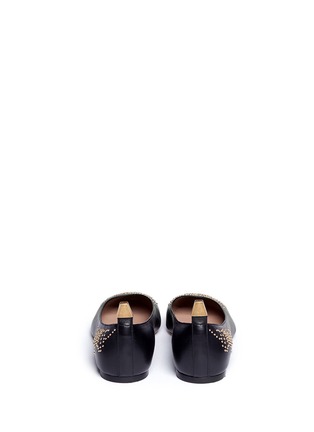 Back View - Click To Enlarge - CHLOÉ - 'Susannah' stud leather flats