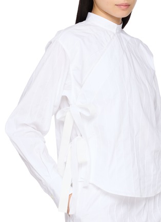  - MS MIN - Tie Front Pleated Shirt