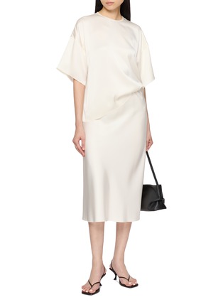 Figure View - Click To Enlarge - MS MIN - Relaxed Satin T-Shirt