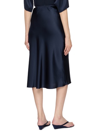 Back View - Click To Enlarge - MS MIN - Elasticated Waist Bias Cut Midi Skirt