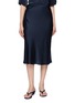 MS MIN Elasticated Waist Bias Cut Midi Skirt