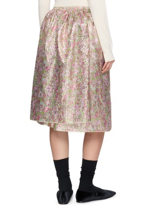 Back View - Click To Enlarge - MS MIN - Layered Elasticated Waist Midi Skirt