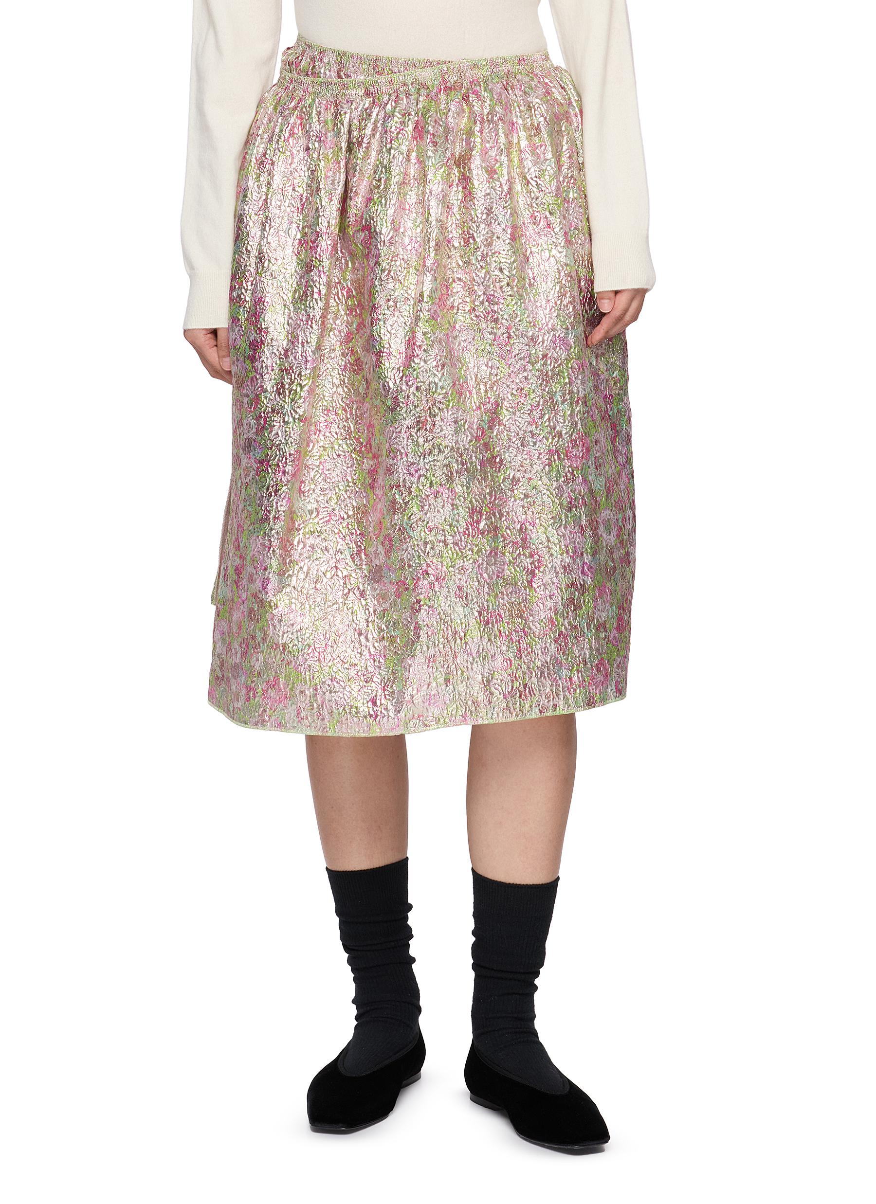 【美品】MEDI LAYEREDSUSPENDER I LINE SKIRT M MS MIN | Layered Elasticated Waist Midi Skirt | Women | Lane Crawford