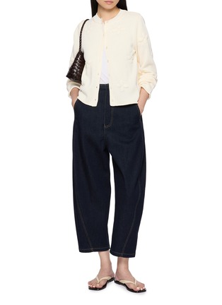 Figure View - Click To Enlarge - MS MIN - Streamlined High Waist Dark Wash Jeans