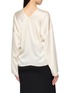 Back View - Click To Enlarge - MS MIN - V-Neck Fluid Long Sleeve Top