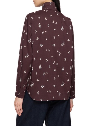 Back View - Click To Enlarge - MS MIN - Floral Print Frog Buttoned Shirt