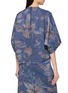 Back View - Click To Enlarge - MS MIN - Floral Print Butterfly Sleeve Denim Top