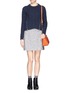 Figure View - Click To Enlarge - SEE BY CHLOÉ - Virgin wool cable knit zip front sweater