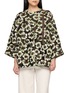 MS MIN Floral Print Zip Up Cocoon Coat