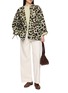 Figure View - Click To Enlarge - MS MIN - Floral Print Zip Up Cocoon Coat