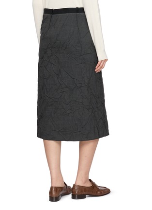 Back View - Click To Enlarge - MS MIN - Pleated Wrap Midi Skirt