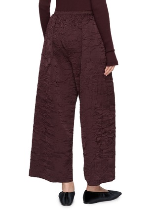 Back View - Click To Enlarge - MS MIN - Elasticated Waist Pleated Wide Leg Pants