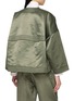 Back View - Click To Enlarge - MS MIN - Tie Closure Quilted Cocoon Jacket