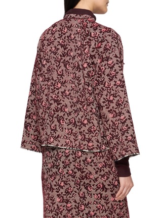 Back View - Click To Enlarge - MS MIN - Cross Stitch Jacquard Knit Jacket