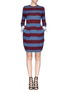 Detail View - Click To Enlarge - STELLA JEAN - 'Raffaella' stripe wool structured dress