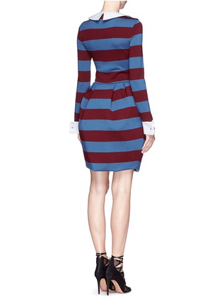 Back View - Click To Enlarge - STELLA JEAN - 'Raffaella' stripe wool structured dress