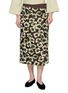 MS MIN Floral Print Wrap Midi Skirt
