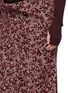  - MS MIN - Fluid Waist Cross Stich Jacquard Knit Midi Skirt 