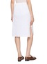 Back View - Click To Enlarge - MS MIN - Pleated Scalloped Hem Midi Skirt