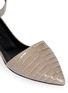 Detail View - Click To Enlarge - PROENZA SCHOULER - Ankle strap croc embossed leather flats