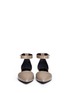 Figure View - Click To Enlarge - PROENZA SCHOULER - Ankle strap croc embossed leather flats