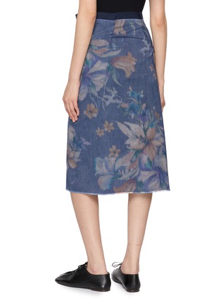 Back View - Click To Enlarge - MS MIN - Floral Print Wrap Skirt