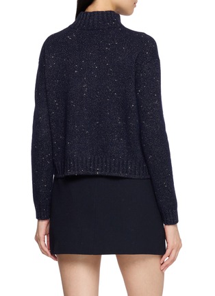 Back View - Click To Enlarge - JOVENS - Ribbed Mock Neck Pankou Knit Cardigan