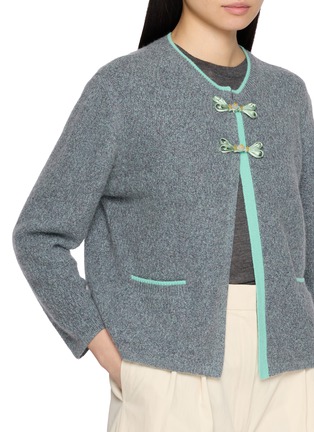  - JOVENS - Contrast Trim Melange Knit Cardigan