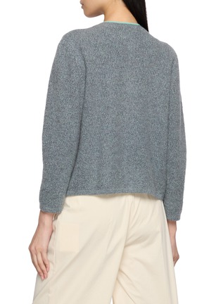 Back View - Click To Enlarge - JOVENS - Contrast Trim Melange Knit Cardigan