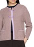  - JOVENS - Contrast Trim Melange Knit Cardigan