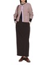 Figure View - Click To Enlarge - JOVENS - Contrast Trim Melange Knit Cardigan