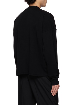 Back View - Click To Enlarge - THE ROW - Dolino Long Sleeve Cotton Jersey T-Shirt